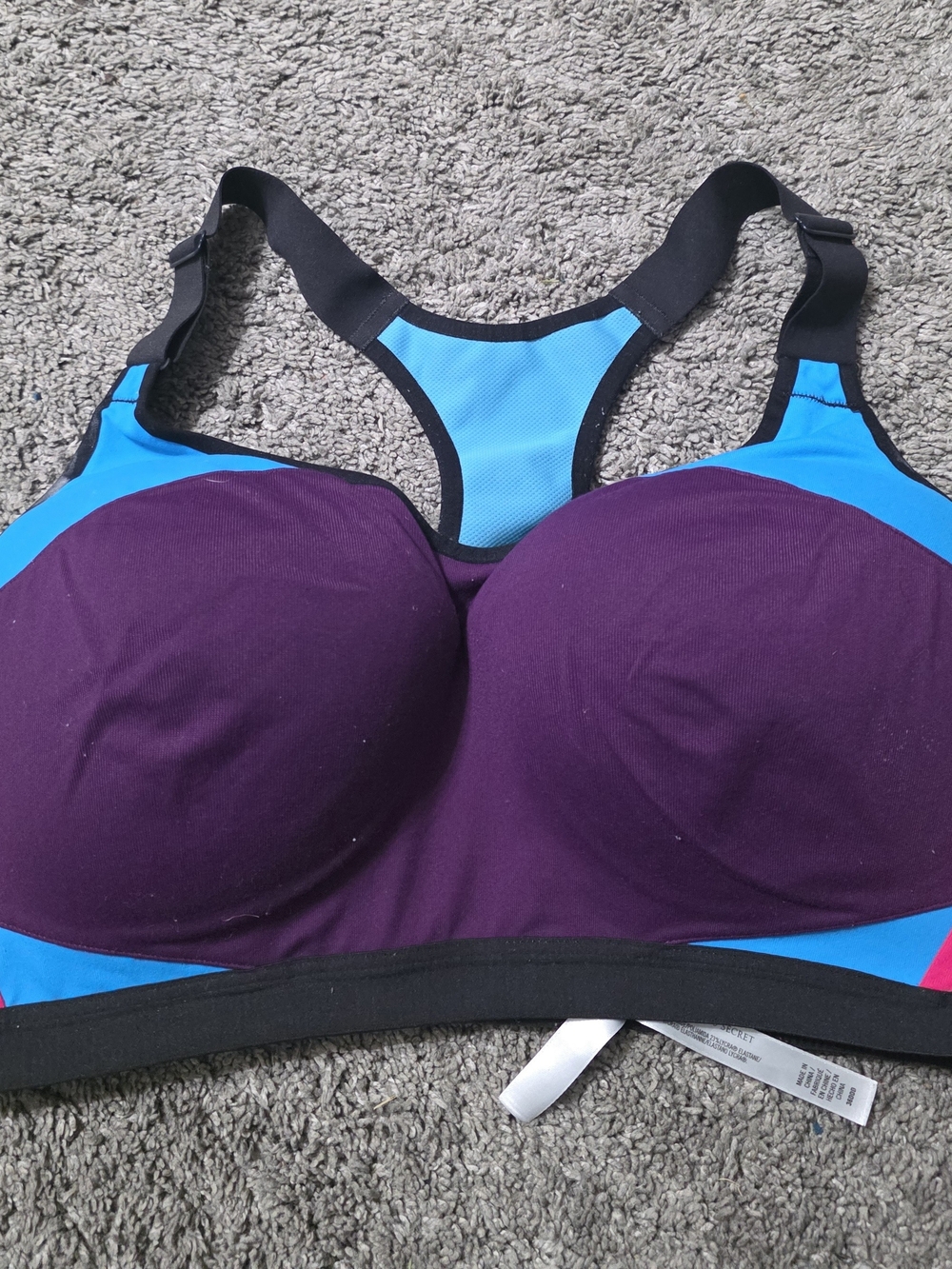 VSX Purple and Blue Racerback Sports Bra